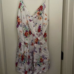 White floral romper